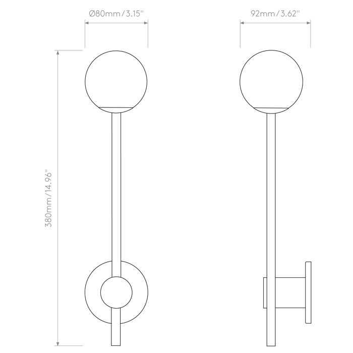 Orb Single Wall Sconce, Polished Chrome | Astro Lighting