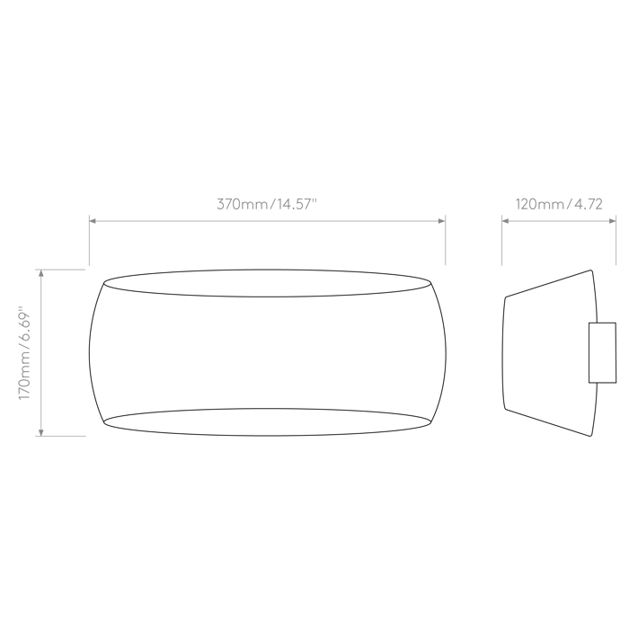 Aria 370 Wall Sconce, Plaster | Astro Lighting