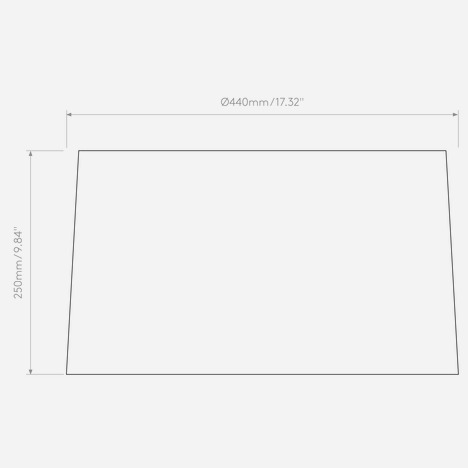 Tapered Round 440 (5012002) in Oyster - Technical Drawing