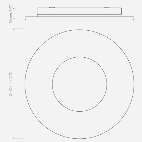 Zero Round  (1382004) in Matt White - Technical Drawing