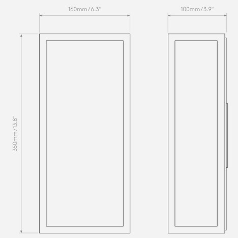 Messina Frosted (1183014) in Textured Black - Technical Drawing