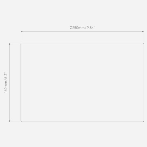 Drum 250 (5016007) in White - Technical Drawing