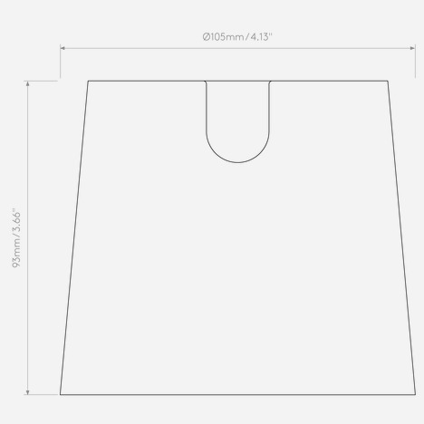 Cone 105 (5018054) in Matt Gold - Technical Drawing