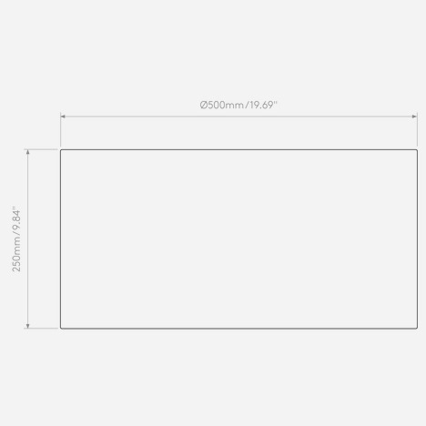 Drum 500 (5016012) in Oyster - Technical Drawing