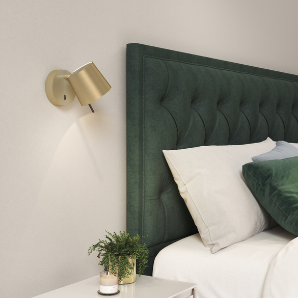 Astro Miura wall light, in Matt Gold - bedside