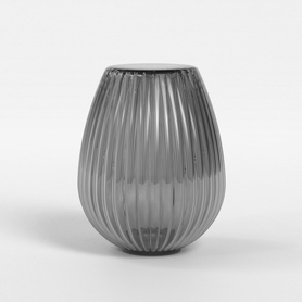 Tacoma Tulip Ribbed Glass (5036008) in Smoke